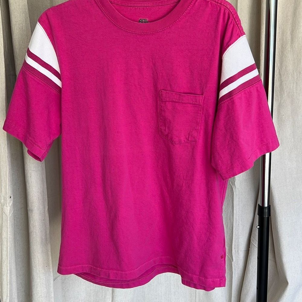 Raspberry Pink Football Style Shirt BDG